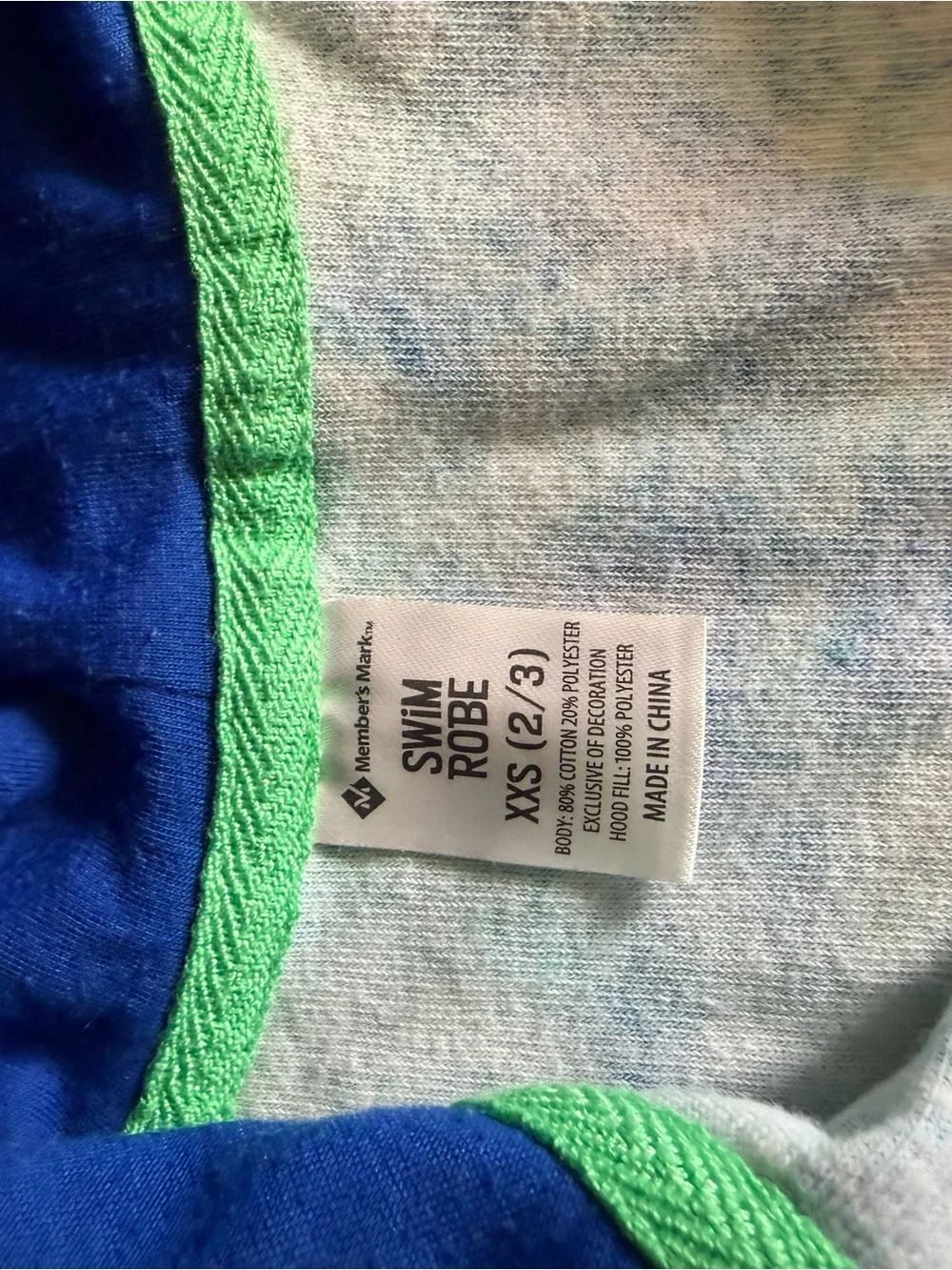 Blue Green Monster Kids Robe with Hood